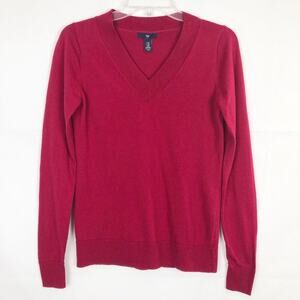 GAP Long Sleeve V-Neck Pink Career Wear Sweater Size XS